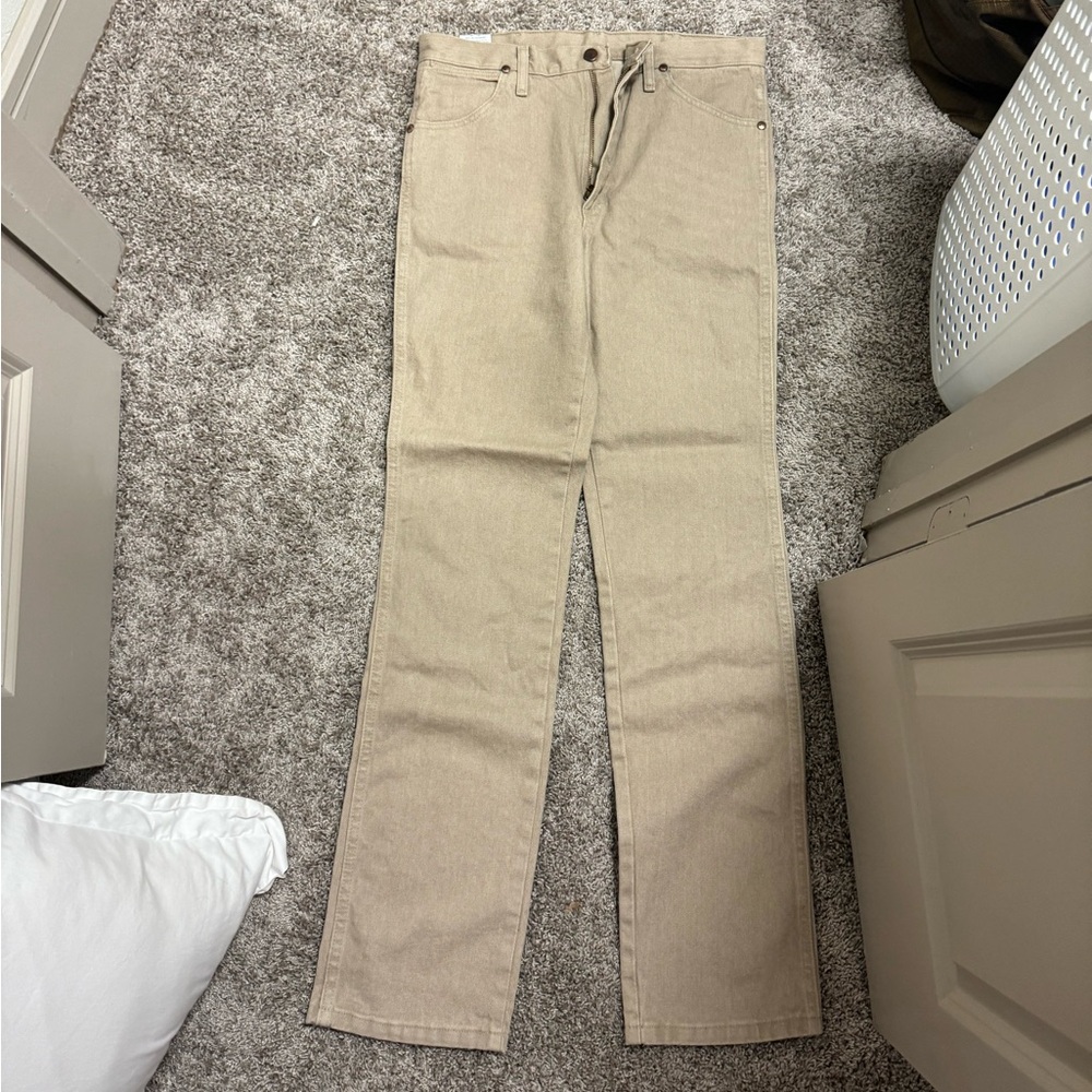Wrangler Cowboy Cut Slim Fit Tan Jeans
